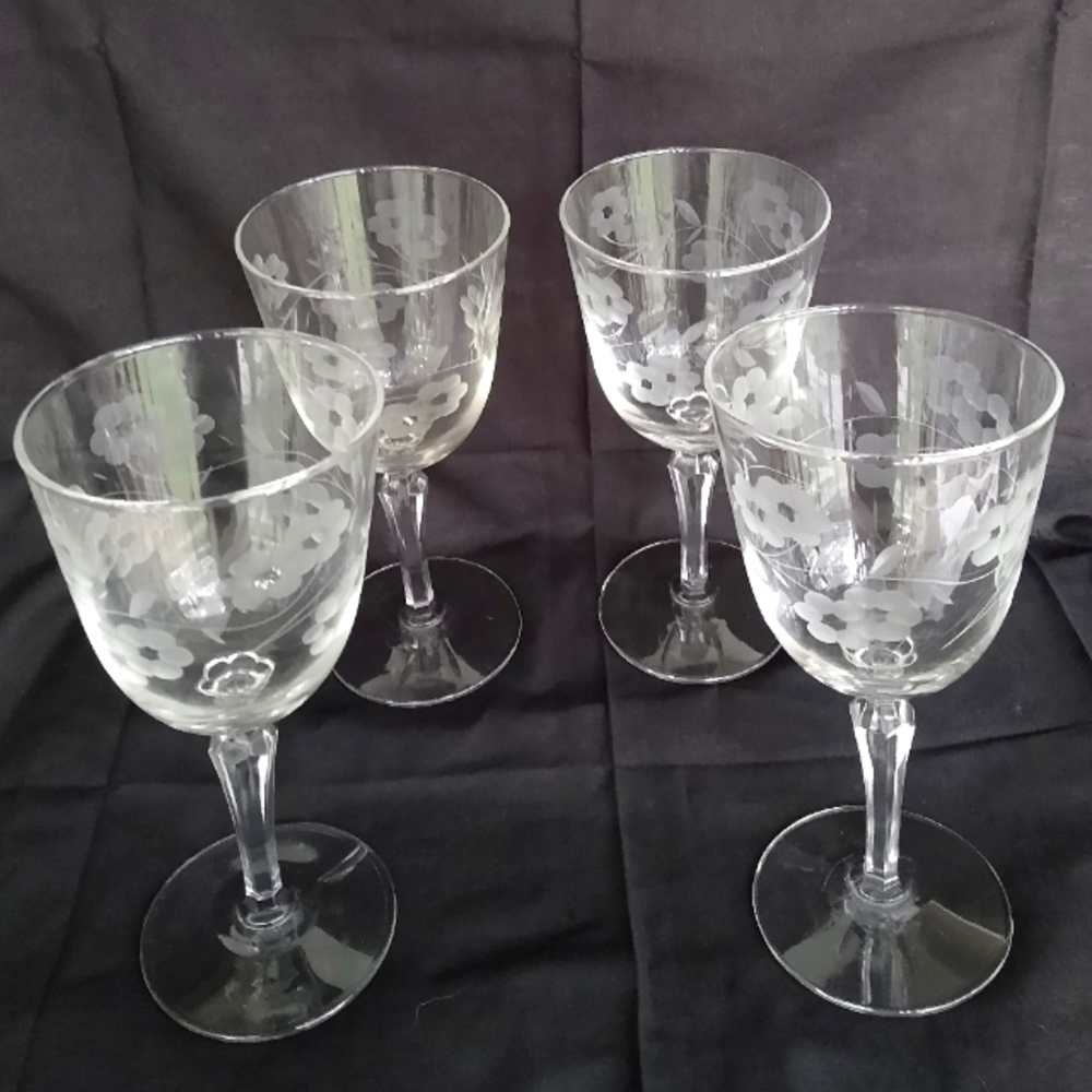 Vintage Wine Glass
